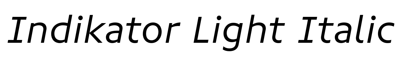 Indikator Light Italic